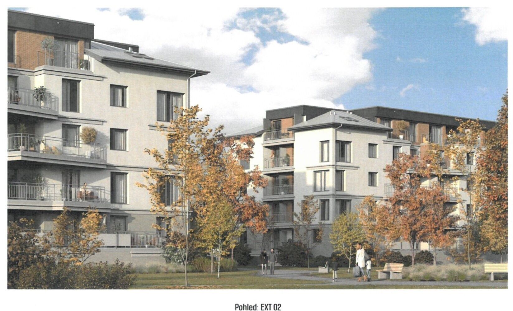 Prodej novostavby cihlového bytu 1+kk s terasou, o výměře 58 m2, Pardubice - Ohrazenice