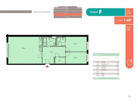 Prodej bytu, 3+kk, 95 m²