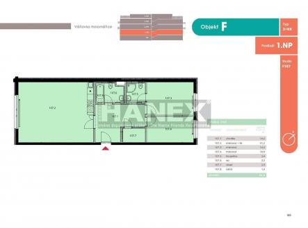 Prodej bytu, 3+kk, 95 m²