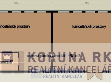 Pronájem kanceláře, 94 m²