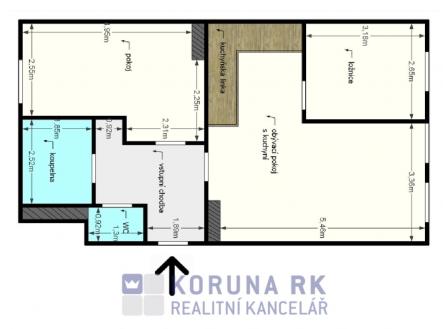 Pronájem bytu, 3+kk, 64 m²