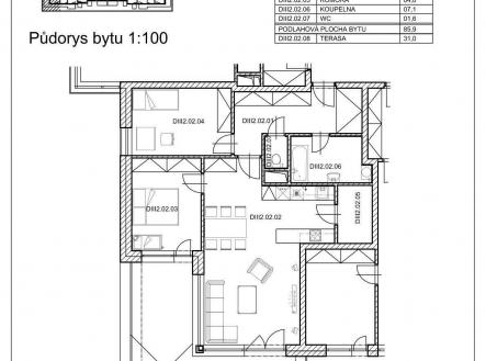 Prodej bytu, 3+kk, 80 m²