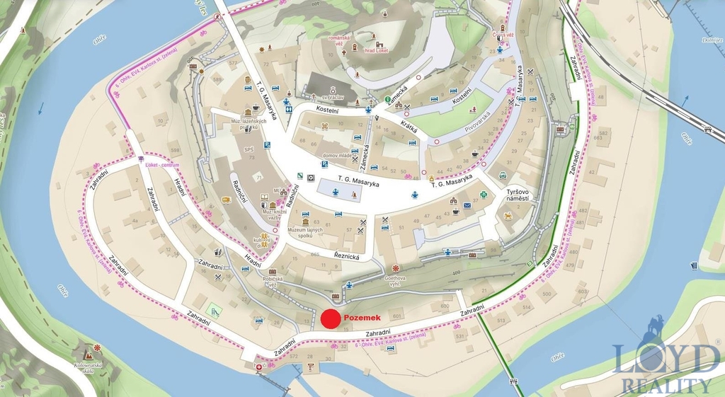 Mapa města Loket