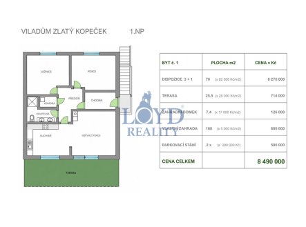 Prodej bytu, 3+1, 108 m²