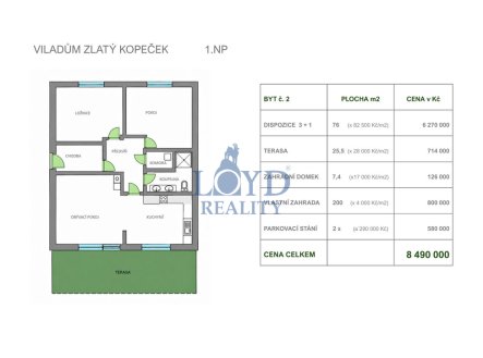 Prodej bytu, 3+1, 108 m²