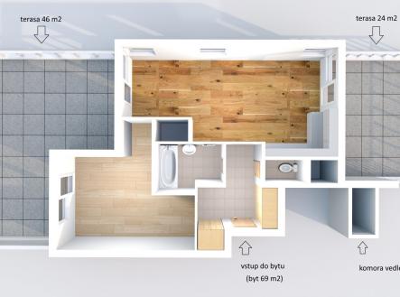 Prodej bytu, 2+kk, 71 m²