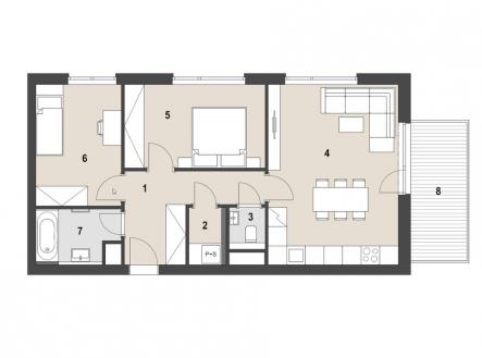 Prodej bytu, 3+kk, 75 m²