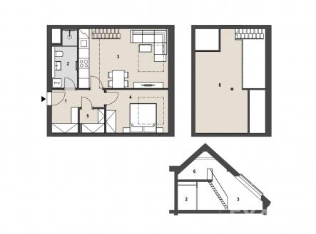Prodej bytu, 2+kk, 70 m²