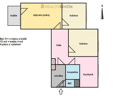 Prodej bytu, 3+1, 71 m²