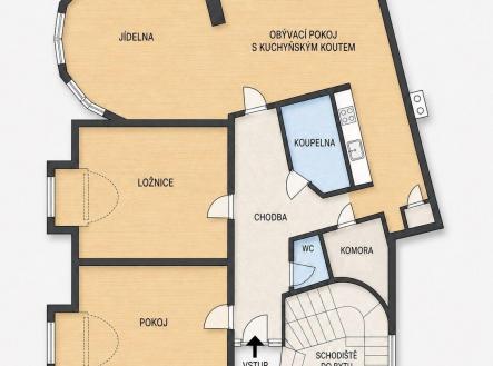 Pronájem bytu, 3+kk, 90 m²