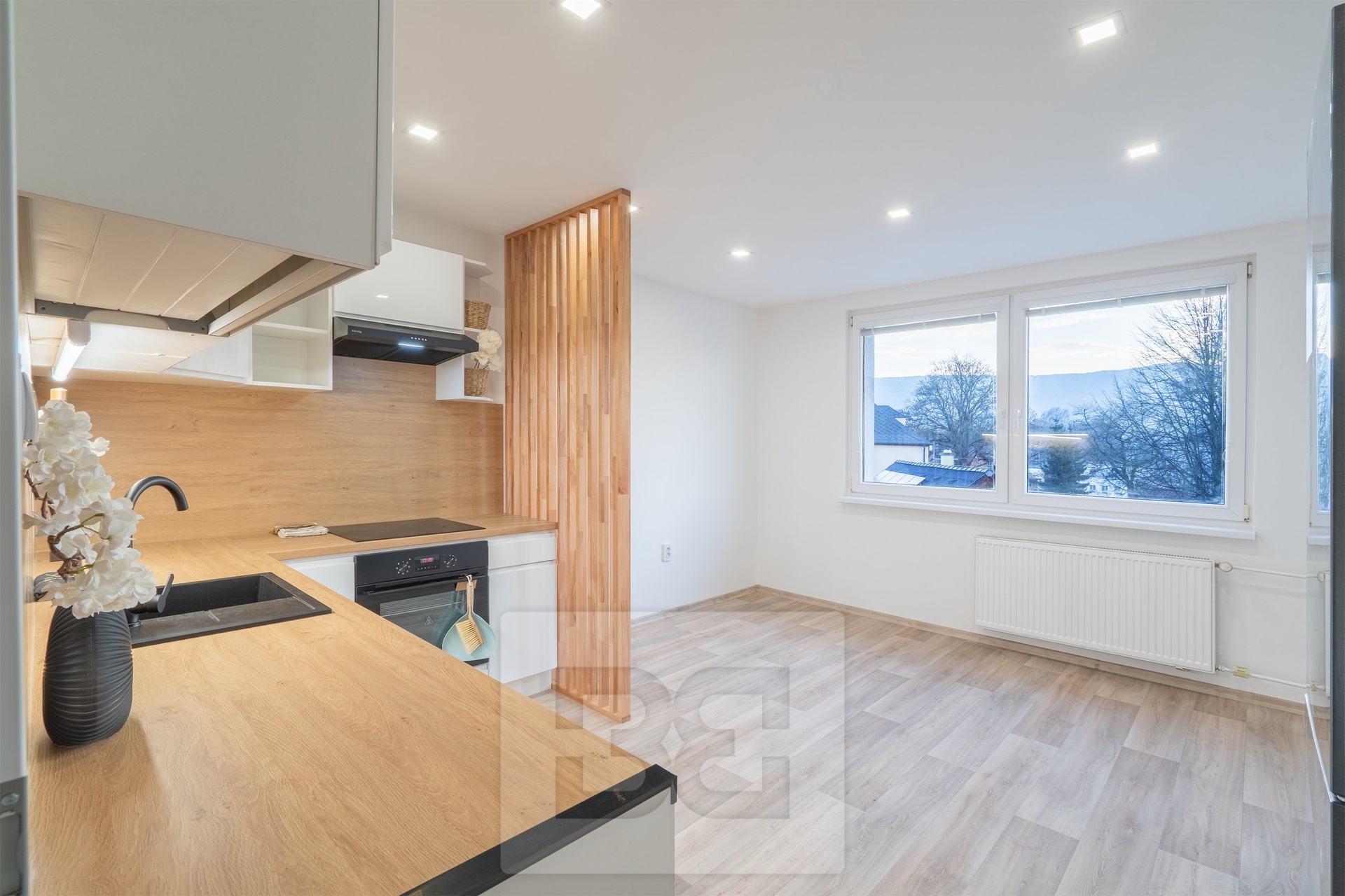 Obývací pokoj s kuchyní