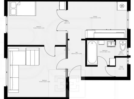 Pronájem bytu, 2+1, 55 m²