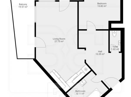 Prodej bytu, 2+kk, 66 m²
