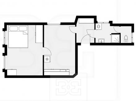 Pronájem bytu, 2+kk, 43 m²