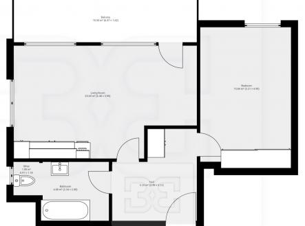 Pronájem bytu, 2+kk, 67 m²