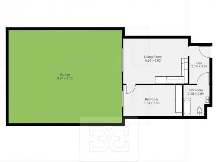 Pronájem bytu, 2+kk, 53 m²