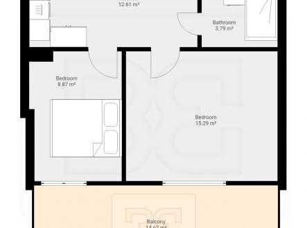 Pronájem bytu, 2+1, 63 m²