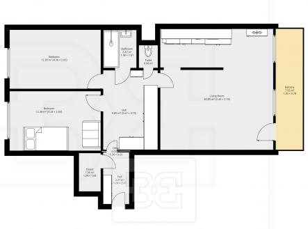 Pronájem bytu, 3+kk, 80 m²