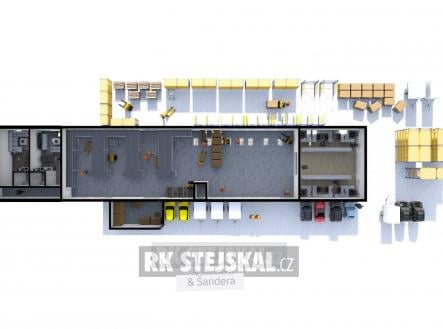 Pronájem - komerční objekt, sklad, 834 m²