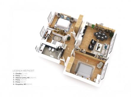 Prodej bytu, 4+kk, 100 m²