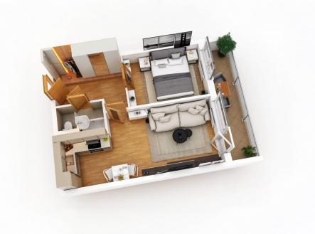Prodej bytu, 2+kk, 43 m²