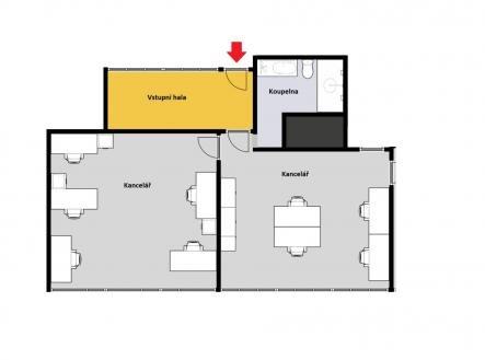 Pronájem - kanceláře, 76 m²