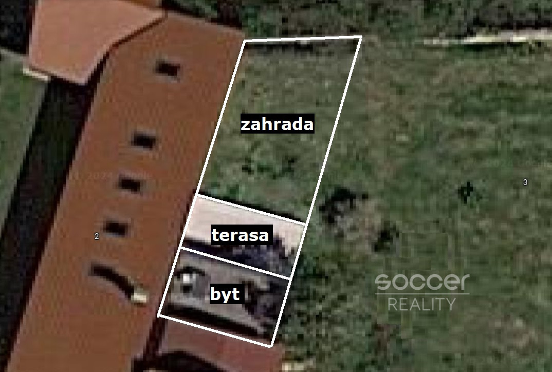 Pronájem bytu 1+kk + terasa + zahrada, obec Vojkovice, okres Mělník.