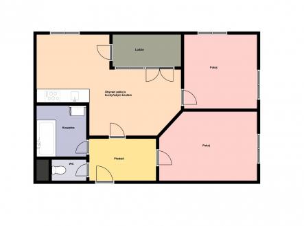 Pronájem bytu, 3+kk, 66 m²