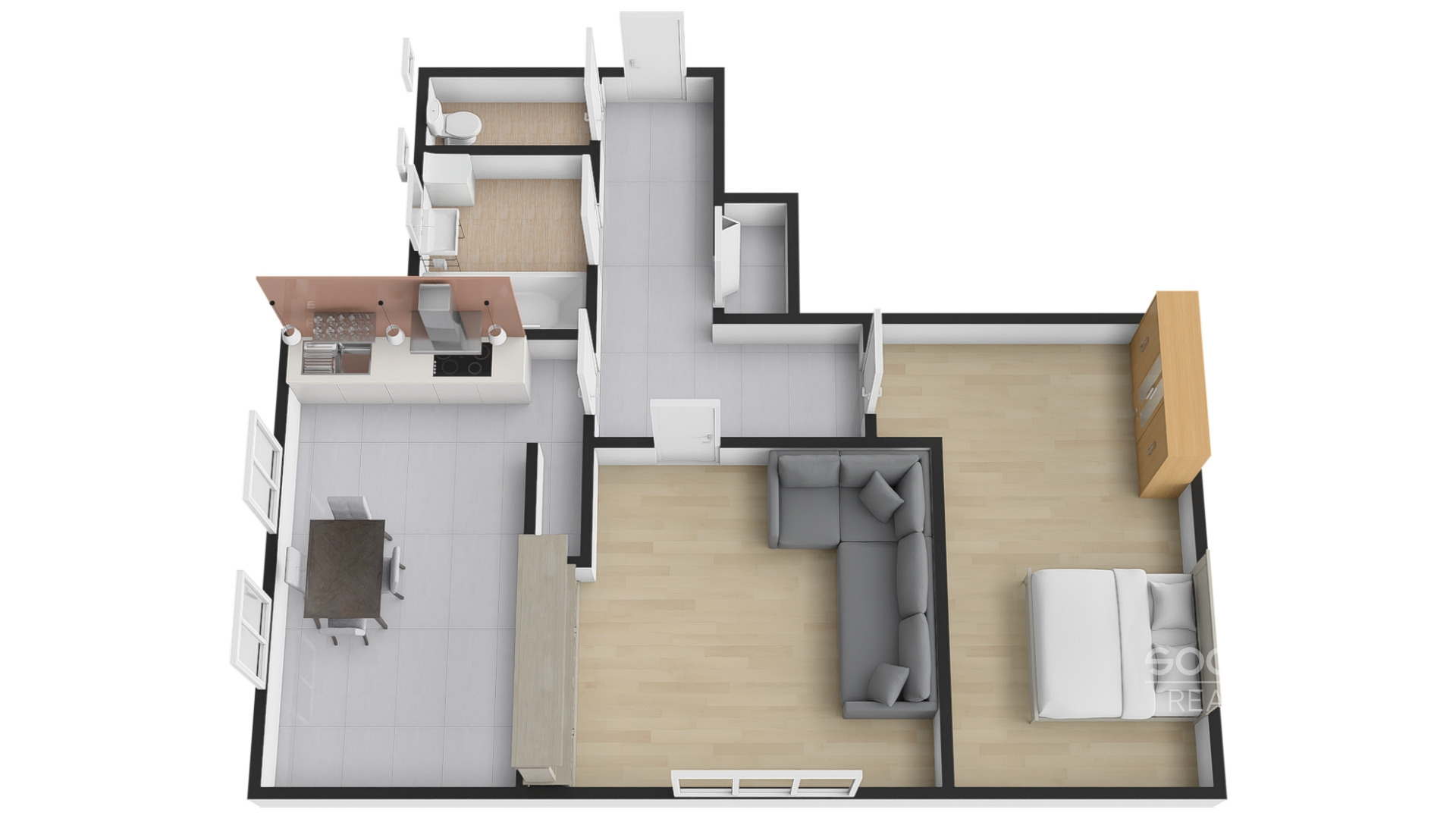 Pronájem bytu 2+1, 70 m2, Praha 22 - Uhříněves. 