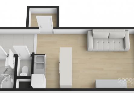 Pronájem bytu, 1+kk, 29 m²