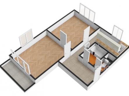 Pronájem bytu, 2+1, 58 m²