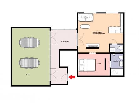 Pronájem bytu, 2+kk, 84 m²