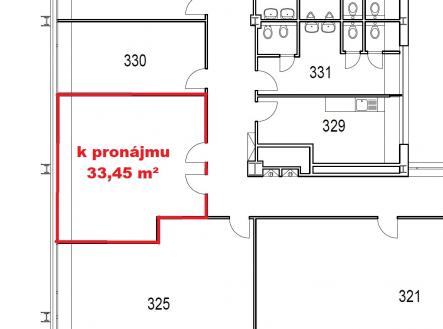 Pronájem kanceláře, 33 m²