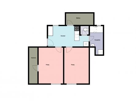 Pronájem bytu, 2+1, 54 m² obrázek