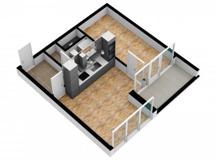 Pronájem bytu, 2+kk, 46 m²