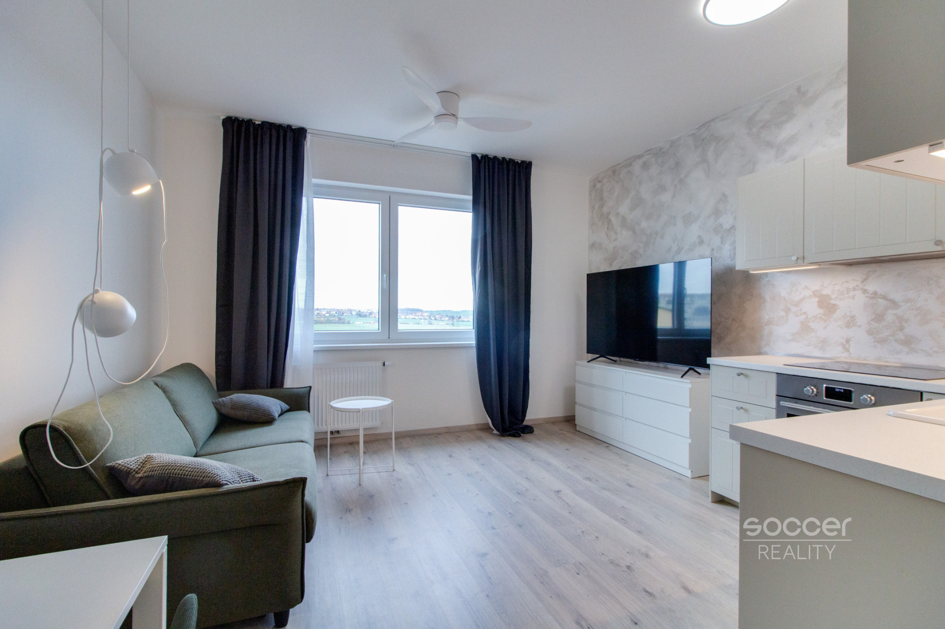 Pronájem bytu 1+kk, 31,7 m², ul. Malkovského, Praha 9 – Letňany