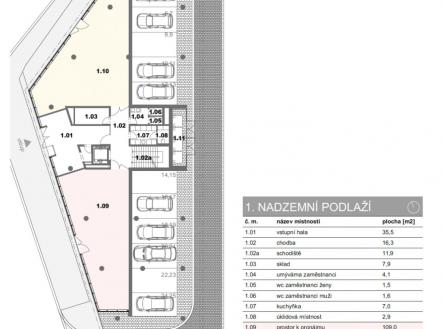 Pronájem kanceláře, 109 m²