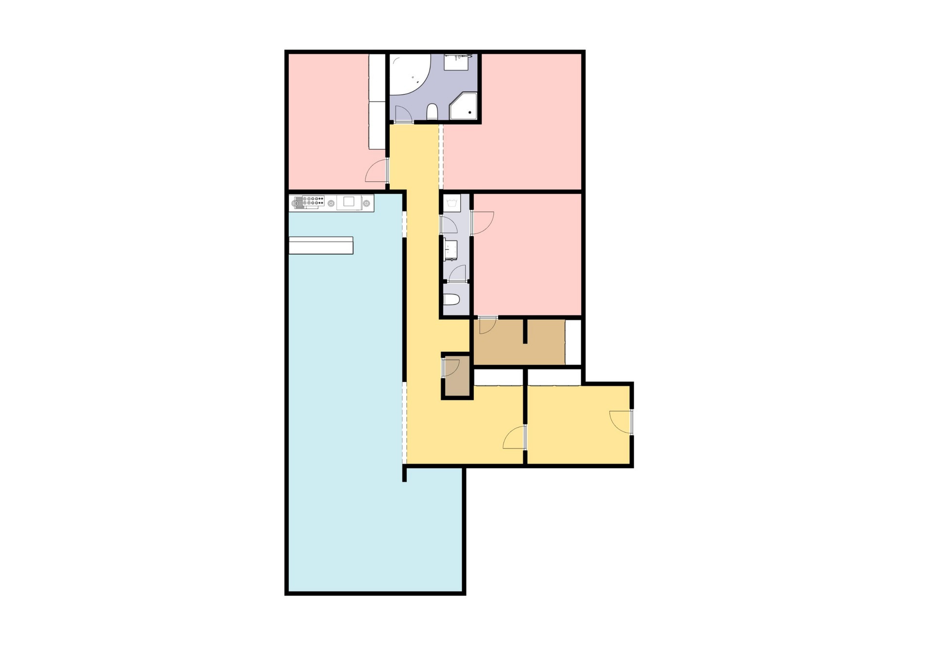 Pronájem bytu 3+kk, 90 m2, Praha 7 - Holešovice, ul. Dukelských hrdinů.