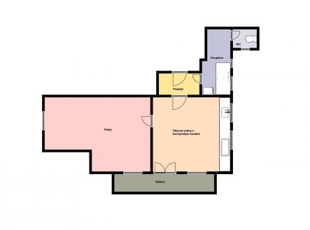 Pronájem bytu, 2+kk, 50 m²