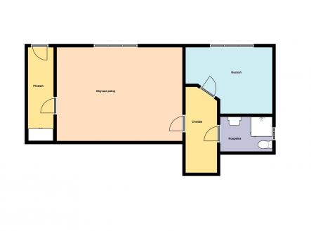 Pronájem bytu, 1+1, 51 m²