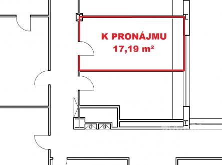 Pronájem kanceláře, 17 m²