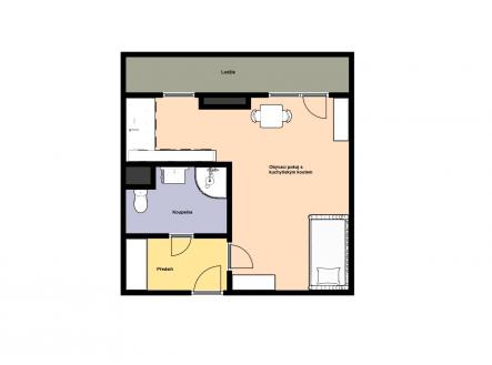 Pronájem bytu, 1+1, 31 m²