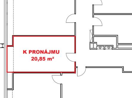 Pronájem kanceláře, 21 m²
