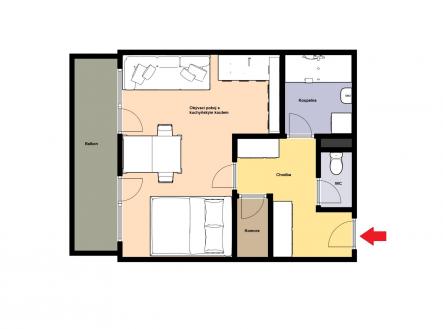 Prodej bytu, 1+kk, 37 m²