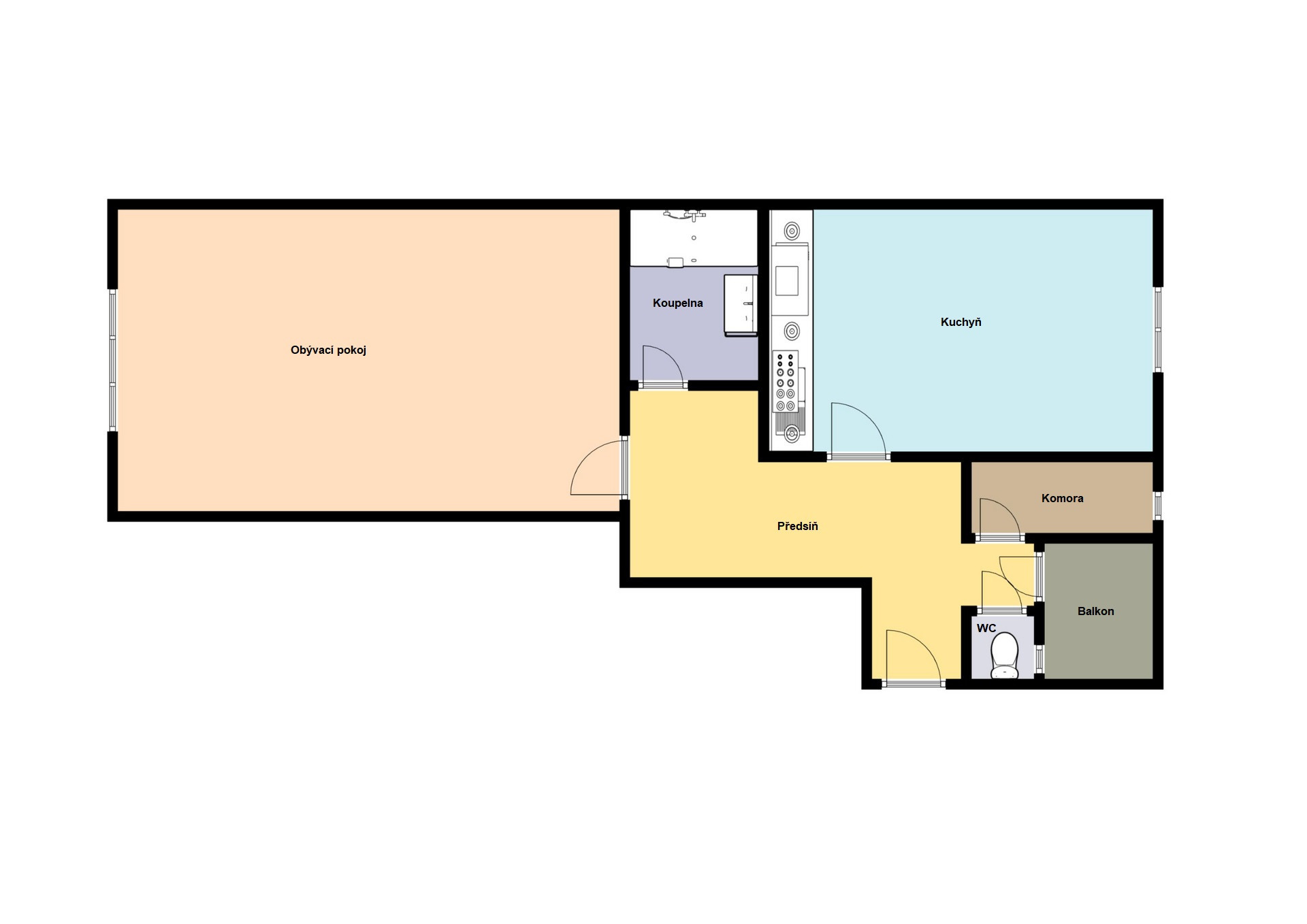 Pronájem bytu 1+1/B, 58 m2, Praha 8 - Kobylisy, ul. Čimická.
