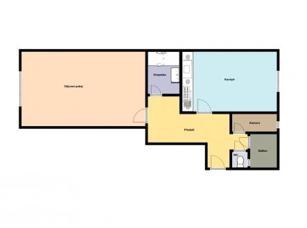 Pronájem bytu, 1+1, 58 m²