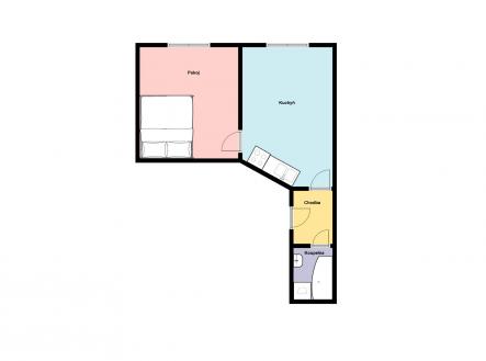 Pronájem bytu, 1+1, 42 m²