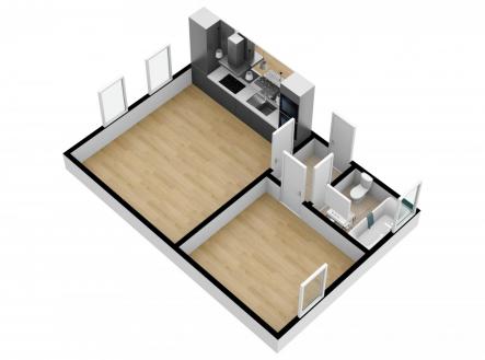 Pronájem bytu, 2+kk, 42 m²