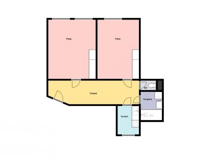 Pronájem bytu, 2+1, 55 m²