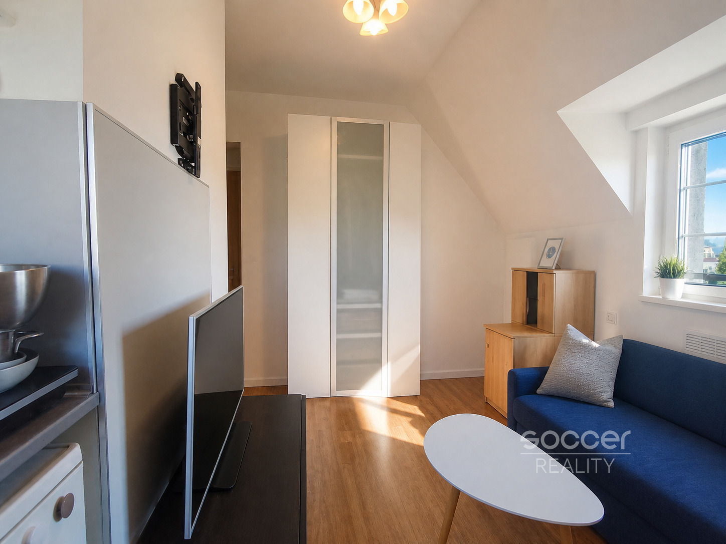 Pronájem bytu 1+kk, 20 m2, Praha 4 - Podolí, ul. Pravá.